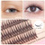 BODERMINCER 8-16mm to Choose Fish Tail Design 120pcs Thickness 0.1mm C Curl 12 Root Women Lady Individual Black False Eyelash Cluster Eye Lashes Exte