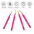SIVOTE Fiber Tip eyelash tweezers for lash extensions with Diamond Grip, Pink, Set of 4 - Precise Tips Japanese Steel for Classic, Volume & Mega Volu
