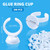 300PCS AliOry Glue Rings for Eyelash Extensions Disposable Rings for Lashes Lovely Shape Lash Fan Blossom Glue Cups Lash Extension Supplies Supplies