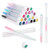20Pcs Eyelash Brushes Disposable Crystal Eyebrow Brush Spoolies for Eyelash Extensions with Cover