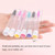 20Pcs Eyelash Brushes Disposable Crystal Eyebrow Brush Spoolies for Eyelash Extensions with Cover