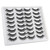 JIMIRE 16 Pairs Cat Eye False Eyelashes Fluffy Natural Fake Lashes 3D Volume Lashes Pack for Cat-Eye Look
