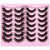 Newcally False Eyelashes Thick Volume Wispy Faux Mink Lashes 8D Volume Long Cat Eye Lashes Dramatic 18MM 2 Styles Mixed Fake Lashes 14 Pairs Pack