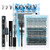 KevKev Lash Extension Kit 300Pcs Lash Clusters Kit DIY Eyelash Extension Kit with Lash Bond and Seal Eyelash Remover Lash Applicator Wispy Lashes Loo