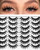 Losha Eyelashes Natural Look Faux Mink Lashes Pack Handmade Fluffy False Eyelashes 14 Pairs Cat Eye Lashes (54)