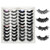 Mink Lashes Bulk False Eyelashes Natural Look, Wispy Fluffy 20 MM Strip Lashes Mink Cat Eye Lashes 18MM 3D Dramatic Mink Eye Lashes Pack - 4 Styles