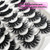 Mink Lashes Bulk False Eyelashes Natural Look, Wispy Fluffy 20 MM Strip Lashes Mink Cat Eye Lashes 18MM 3D Dramatic Mink Eye Lashes Pack - 4 Styles