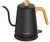 Nueve&Five Gooseneck Electric Kettle with Thermometer? Black Electric Kettle 1L with Auto Shut-Off?1000W Hot Water Kettle of Stainless Steel? Pour Ov