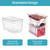Vtopmart 6 Pack Clear Stackable Storage Bins with Lids, Large Plastic Containers with Handle for Pantry Organizer and Storage,Perfect for Bathroom,Ca