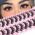 False Eyelashes 10 Pairs Manga Lashes Japanese Style Anime Thick Cosplay Lashes Natural Look 16MM Spiky 8D Wispy Faux Mink Lashes Full Strip Doll Las