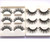 Imported Korea Fiber Faux Mink False Eye lashes Handmade Reusable Long Cross Volume Dramatic Lashes Natural Look Makeup Thick Black Fake EyeLashes