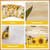 Sunflower Placemats Set of 6 Sunshine Plastic Table Mats Vintage Sunflower Theme Place Mats Summer Holiday Washable Table Placemats for Indoor Outdoo