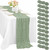 12 Pcs 10FT Sage Green Cheesecloth Table Runner 35 x 120 Inches Long Runner for Tables Gauze Fabric Boho Table Runner Decoration Rustic Sheer Runner