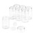 Eyeshow 6 Pack Clear Plastic Loose Powder Jar - 10 ml Empty Face Powder Case with Sifter and Sample Pots