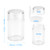 Eyeshow 6 Pack Clear Plastic Loose Powder Jar - 10 ml Empty Face Powder Case with Sifter and Sample Pots