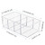 Vtopmart 4 Pack Food Storage Organizer Bins, Clear Plastic Bins for Pantry, Kitchen, Fridge, Cabinet Organization and Storage, 4 Compartment Holder P
