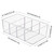 Vtopmart 8 Pack Food Storage Organizer Bins, Clear Plastic Bins for Pantry, Kitchen, Fridge, Cabinet Organization and Storage, 4 Compartment Holder f