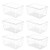 YIHONG 6 Pack Clear Pantry Organizer Bins, Plastic Containers with Handle for Kitchen,Freezer,Cabinet,Closet,Bathroom Under Sink Storage