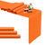 4-Pack Orange Satin Table Runner 12 x 108 Inch Long Bright and Smooth Silk Fabric Table Runner for Wedding Banquet Birthday Party Decoration
