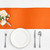 4-Pack Orange Satin Table Runner 12 x 108 Inch Long Bright and Smooth Silk Fabric Table Runner for Wedding Banquet Birthday Party Decoration