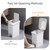 MOPALL Slim Bathroom Trash Can with Lid - 1.9 Gallon Dual-Way Opening (Step Pedal & Press Top) Small Trash Can for Narrow Spaces, Rust-Proof Wastebas