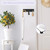 VIS'V Key Holder Wall Mount, Small Metal Self Adhesive Key Hanger with 3 Hooks, No Drilling, Extra Adhesive Strip, Black
