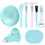 fenshine Face Mask Mixing Bowl Set, Facial Mask Mixing Tool Kit with Plastic Mask Bowl Silicone Mask Brushes Measuring Cup Stick Spatulas Facial Spon