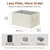 StorageWorks Storage Baskets for Shelves, Fabric Storage Bins, Closet Organization and Storage Basket, Foldable Organizer Bins for Clothes, Beige, Wh