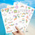 Temporary Tattoo for Kids Unicorn Rainbow Flower Cute-118 Glitter Styles Crown Swan Metallic Waterproof Groovy Fake Tattoos Body Face Tattoos Sticker