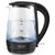 bella 1.7 Liter Glass Electric Kettle, Quickly Boil 7 Cups of Water in 6-7 Minutes, Soft Blue LED Lights Illuminate While Boiling, Cordless Portable