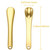 8 Pieces Skincare Spatula Metal Cosmetic Spatulas Makeup Applicator Mini Beauty Scoop Facial Cream Mask Spoon for Mixing and Sampling(Gold)