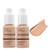 2 Pack PHOERA Foundation,Full Coverage Concealer Flawless Soft Matte 24HR Oil Control Liquid Foundation Makeup .(104 Buff Beige?