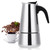 VONATES Stovetop Espresso Maker, 9 cup Moka Pot, Italian Coffee Maker Percolator, Stainless Steel Espresso Pots, 450ml/15oz(Espresso Cup=50ml/1.7oz)