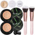 Mushroom Head Air Cushion CC Cream Natural Foundation,Phoera Powder, Bright Makeup Base Long Lasting with Makeup Sponge and Flat Top Kabuki Foundatio