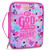 Pink Dino Bible Covers for Women Girls, Large Bible Case with Multiple Zippered Pocket Bible Carrying Bag with Removable Pen Slots for Bible Study Su