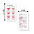 Lashicorn Lip Blush Stages of Healing & Aftercare Instructions Cards | Package of 50 | Double Sided Size 2 x 3.5 inches Business Card | White with Re