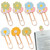 7 PCS Daisy Paper Clips Metal Paperclip Large Size Paper Clip Cute Bookmark Colorful Office Supplies Present for Teacher & Students, Bookmark Clamp D