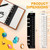 AmazingSpark 50 Pcs A6 Bookmark Ruler Bulk Snap in Plastic Bookmark Black Clear Spiral Page Marker Pouch Pagefinder Snap-in Spiral Notebook Dividers