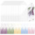 25Pcs Bookmark Sleeves Clear with Tassels Plastic Blank Vinyl Photo Booth Strip Frames Holder Cover Bookmark Holder Sleeves with Hole for Students Re