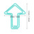 12PCS Paper Clips, Blue Paper Clip Arrow Shaped Paperclips Funny Cute Paperclips Bookmarks Planner Clips Arrow Shaped Page Marker for Office Supplier