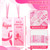 AmazingSpark 600 Pcs Breast Cancer Awareness Bookmarks Bulk, Pink Fight Ribbon Book Marks Keep Calm Book Mark for Women Breast Cancer Charity, Office