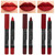 evpct 3Pcs Dark Red Lip Liner Pencil Set, Deep Ruby Red Matte Lipstick Long Lasting for Women, Lipstick and Lip Liner Crayon Set, Lipliner Pencil, Ma