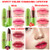 evpct 3Pcs Magic Color Changing Lipstick Long Lasting Waterproof 24 Hours Original for Women, Aloe Vera Strawberry Black Red Cherry PH Mood Permanent