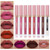 QiBest 7Pcs Matte Liquid Lipstick and 1Pcs Lip Plumper Makeup Set, Pigmented Waterproof Halloween Lip Make Up Valentine's Gift Lip Gloss Sets Long We