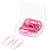 MECCANIXITY Wide Paper Clip Coated Large Clips Bookmarks with Box 2 Inch Pink for Organize Office Home, Pack of 20