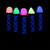 Moon Glow - Blacklight Neon UV Lipstick 0.16oz Pastel Set of 5 colors  Glows brightly under Blacklights/UV Lighting!