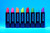Moon Glow - 5g Neon UV Glitter Lipstick - Set of 8 - Glows brightly under blacklights