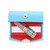 Motique Accessories Turquoise Solid Satin Ladies Lipstick Case With Mirror Holder Set of 2