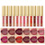 Matte Liquid Lipstick set Waterproof Long Lasting Non-Stick Cup Liquid Lipgloss Velvety Liquid Lipstick Kiss-proof Durable Nude Lip Gloss (12PCS)