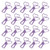 Zerodis 20pcs Heart Design Paper Clips, Bookmarks, Planner Clips, Hollow Out Metal Wire, Purple, 1.5 x 2.8cm / 0.6 x 1.1in